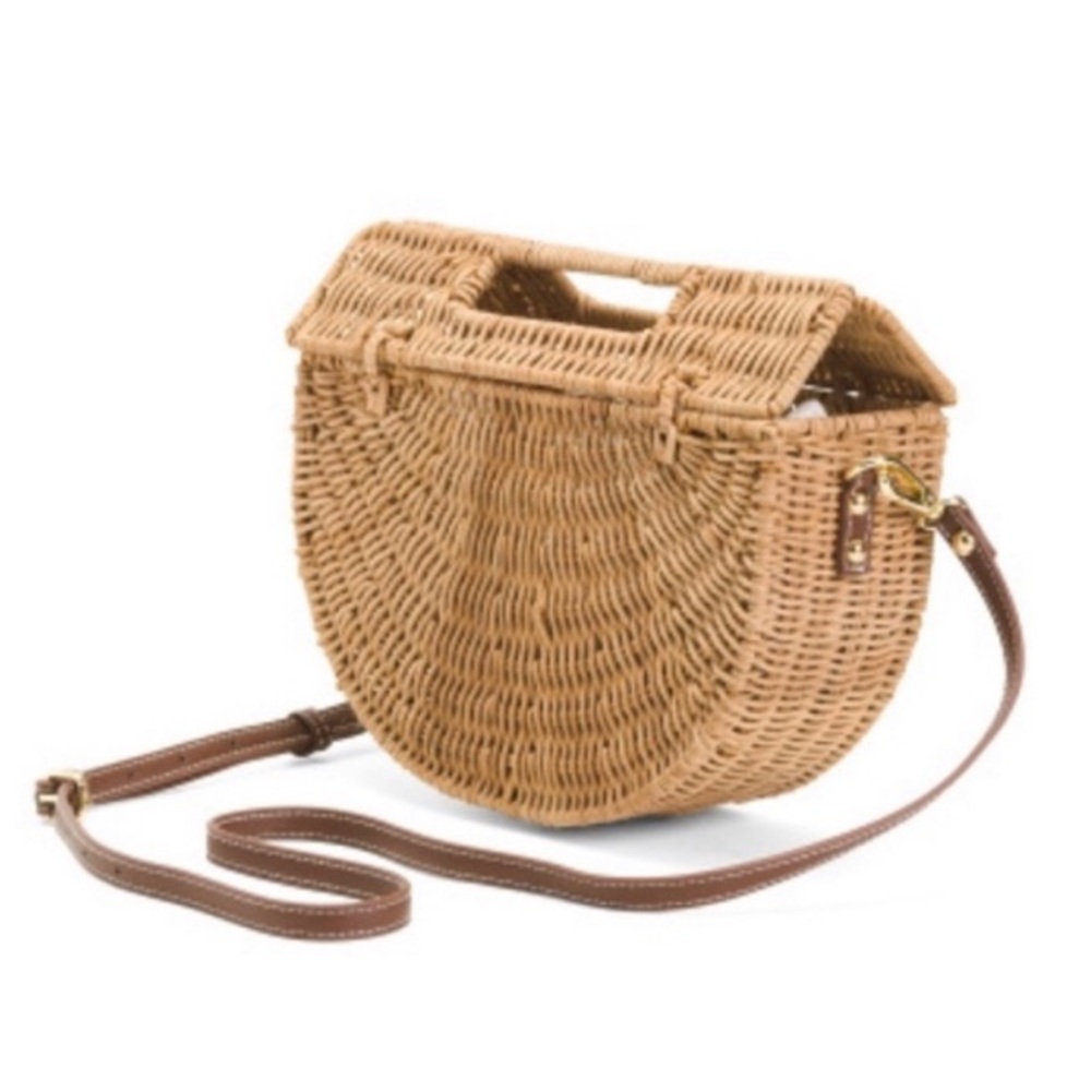 C & C California wicker rattan shoulder strap Bag